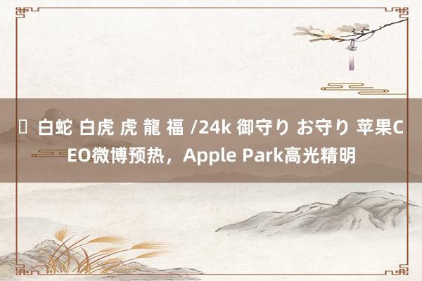 ✨白蛇 白虎 虎 龍 福 /24k 御守り お守り 苹果CEO微博预热，Apple Park高光精明