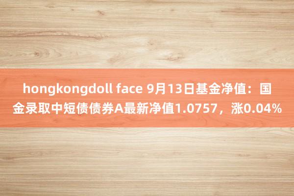 hongkongdoll face 9月13日基金净值：国金录取中短债债券A最新净值1.0757，涨0.04%