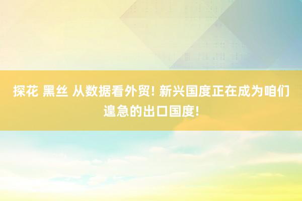 探花 黑丝 从数据看外贸! 新兴国度正在成为咱们遑急的出口国度!