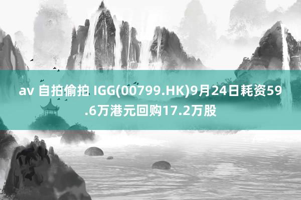 av 自拍偷拍 IGG(00799.HK)9月24日耗资59.6万港元回购17.2万股