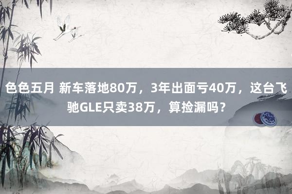 色色五月 新车落地80万，3年出面亏40万，这台飞驰GLE只卖38万，算捡漏吗？