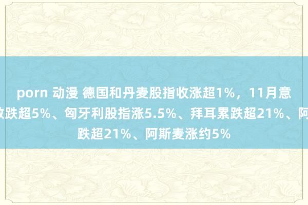 porn 动漫 德国和丹麦股指收涨超1%，11月意大利银行指数跌超5%、匈牙利股指涨5.5%、拜耳累跌超21%、阿斯麦涨约5%