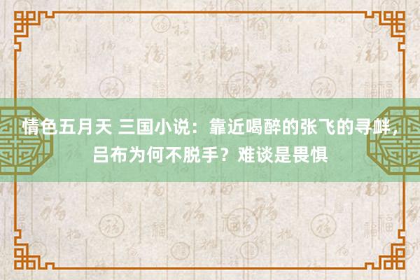 情色五月天 三国小说：靠近喝醉的张飞的寻衅，吕布为何不脱手？难谈是畏惧