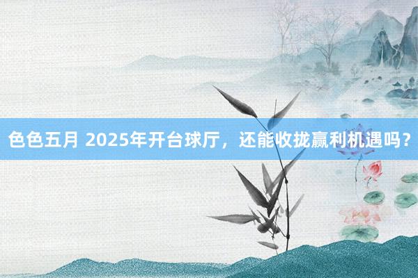 色色五月 2025年开台球厅，还能收拢赢利机遇吗？