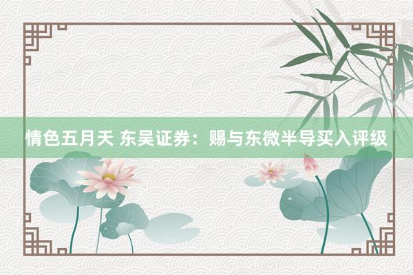 情色五月天 东吴证券：赐与东微半导买入评级