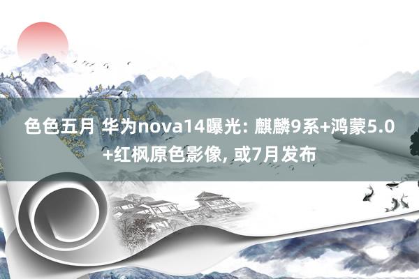 色色五月 华为nova14曝光: 麒麟9系+鸿蒙5.0+红枫原色影像， 或7月发布